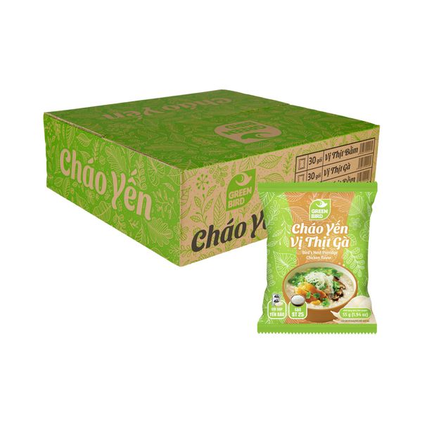  Cháo yến Green Bird vị thịt gà - Gói 55g 