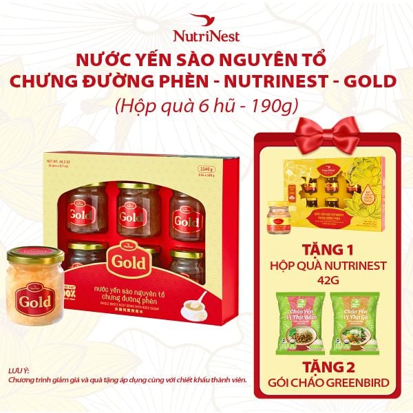  Gold 190g - Hộp quà 6 hũ 