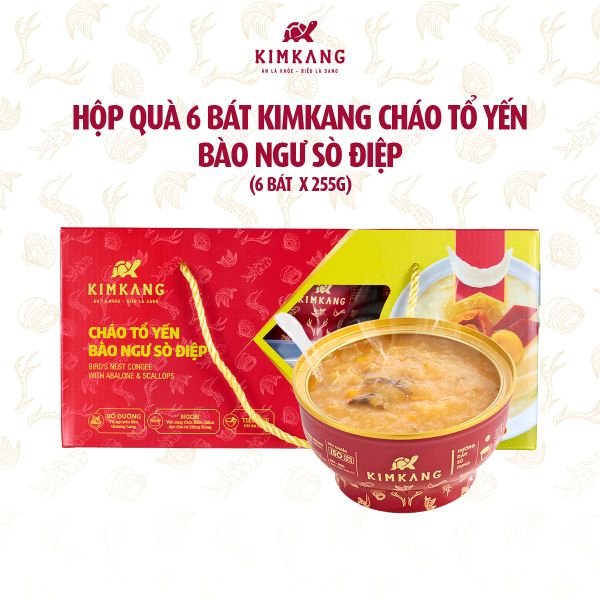  KimKang - Cháo tổ yến bào ngư sò điệp 255g 