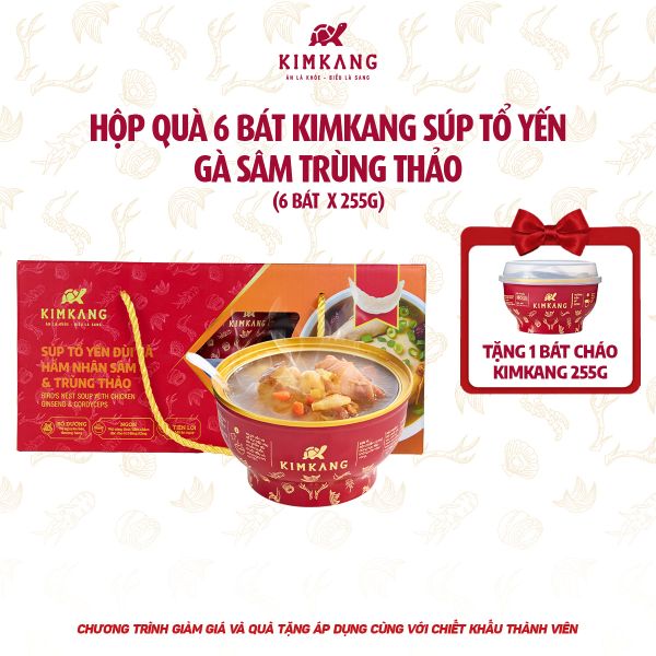  KimKang - Súp tổ yến gà sâm trùng thảo 255g 