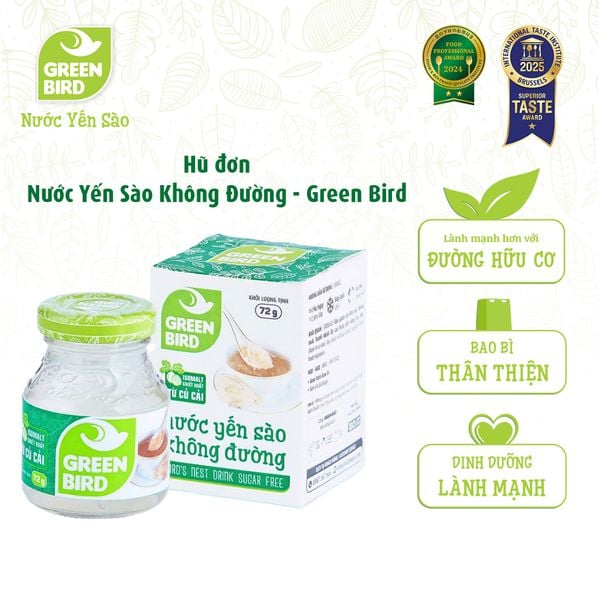  Green Bird không đường 72g - Hũ đơn 