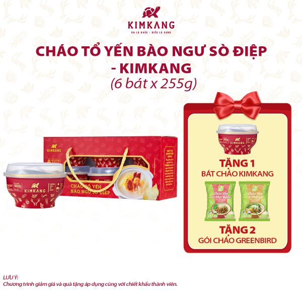  KimKang - Cháo tổ yến bào ngư sò điệp 255g 