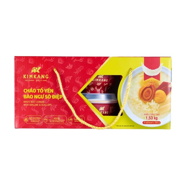  KimKang - Cháo tổ yến bào ngư sò điệp 255g 