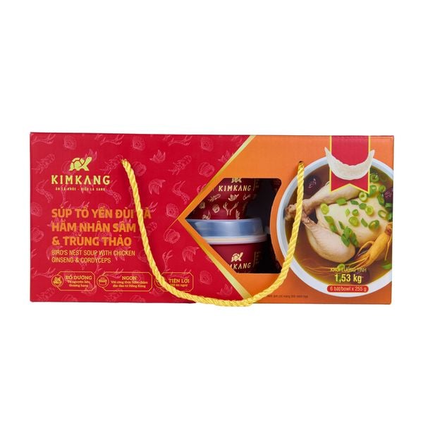  KimKang - Súp tổ yến gà sâm trùng thảo 255g 