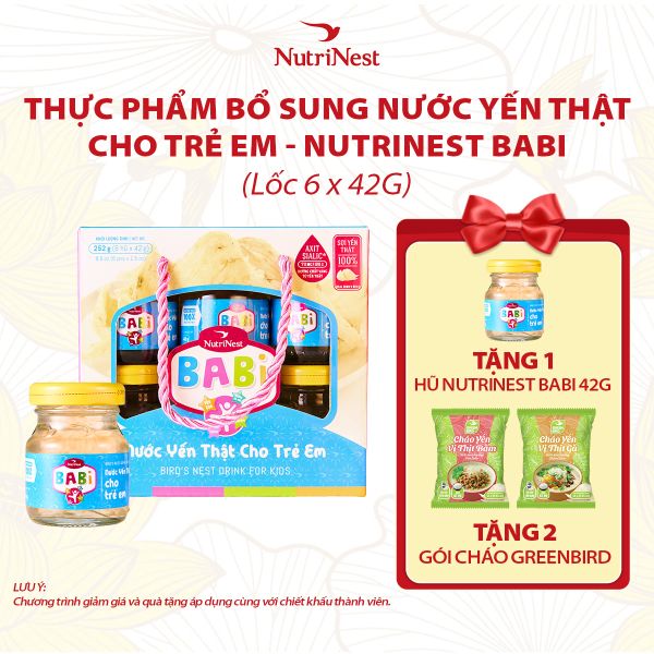  NutriNest Babi 42g - Lốc 6 