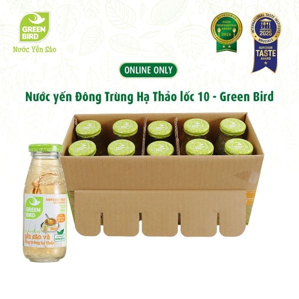  Green Bird Đông trùng 185ml - Lốc 10 