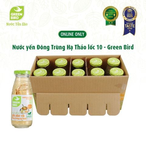 Green Bird Đông trùng 185ml - Lốc 10