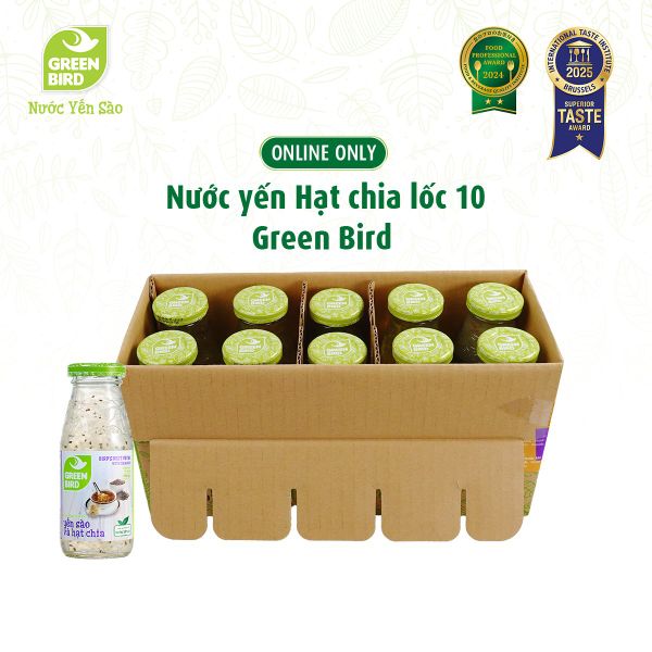  Green Bird Hạt chia 185ml - Lốc 10 