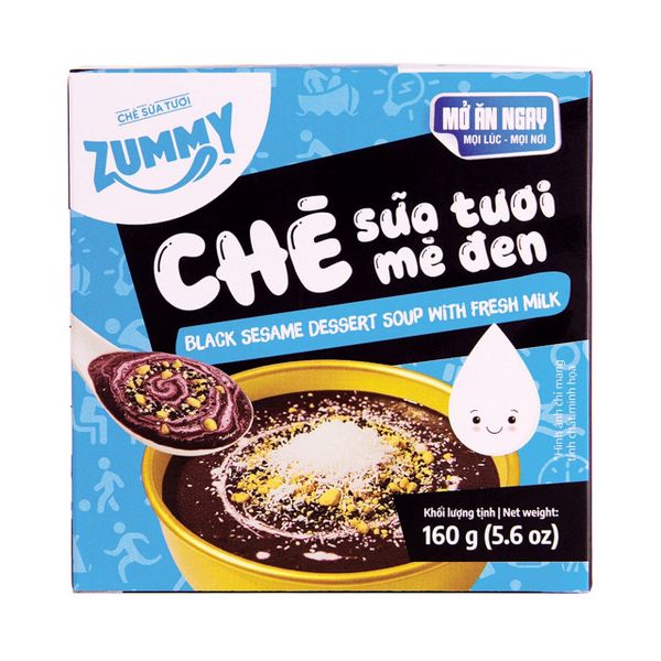  Zummy Chè sữa tươi mè đen 160g - Hàng khuyến mãi không thu tiền 