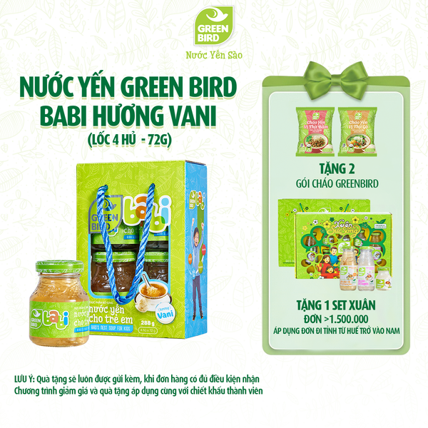  Green Bird Babi vani 72g - Lốc 4 