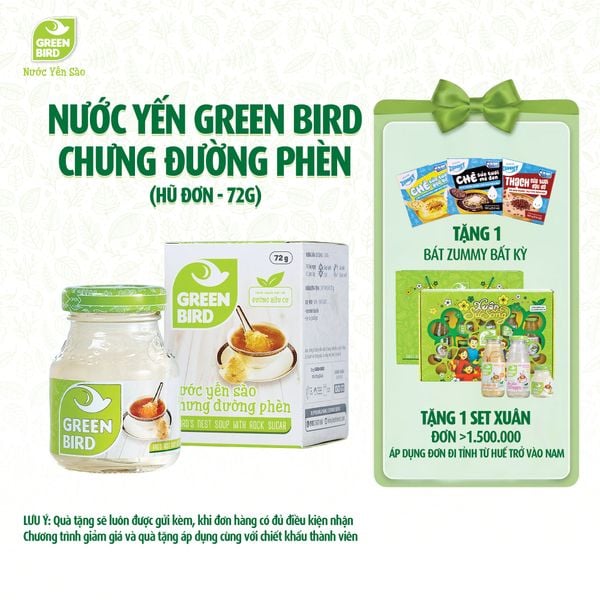  Green Bird 72g - Hũ đơn 