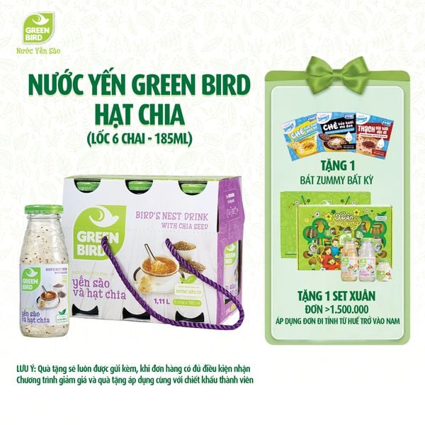  Green Bird Hạt Chia 185ml - L6 