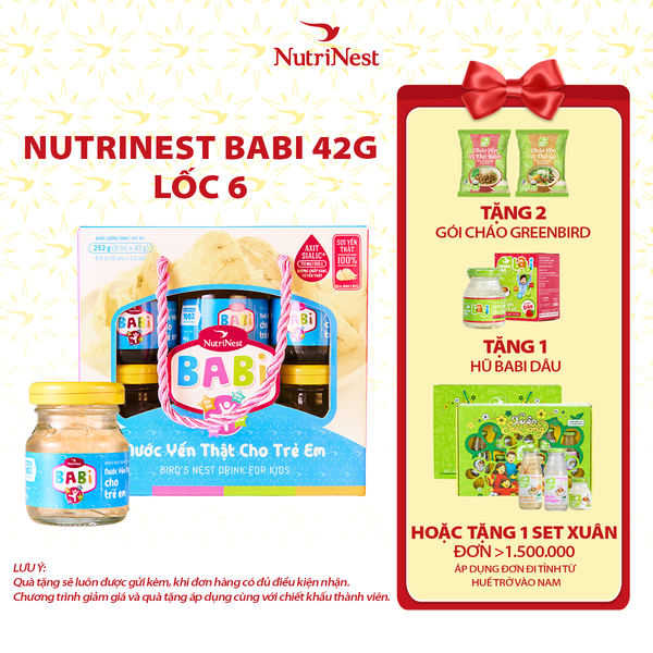  NutriNest Babi 42g - Lốc 6 