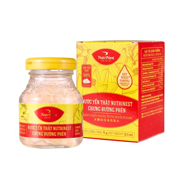  NUTRINEST - BIRD'S NEST DRINK WITH ROCK SUGAR 72g - Gift Box 6 Jars 