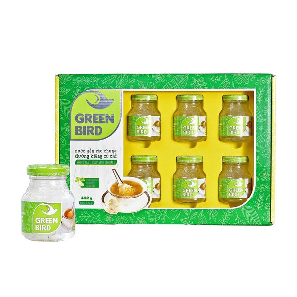  Green Bird đường kiêng củ cải 72g - Hộp quà 6 