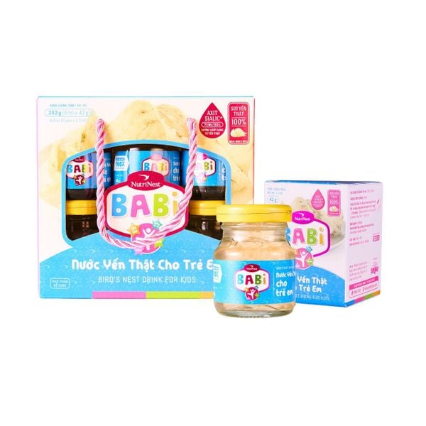  NUTRINEST - BABI - BIRD'S NEST DRINK FOR KIDS - Set 6 jars x 42 g 