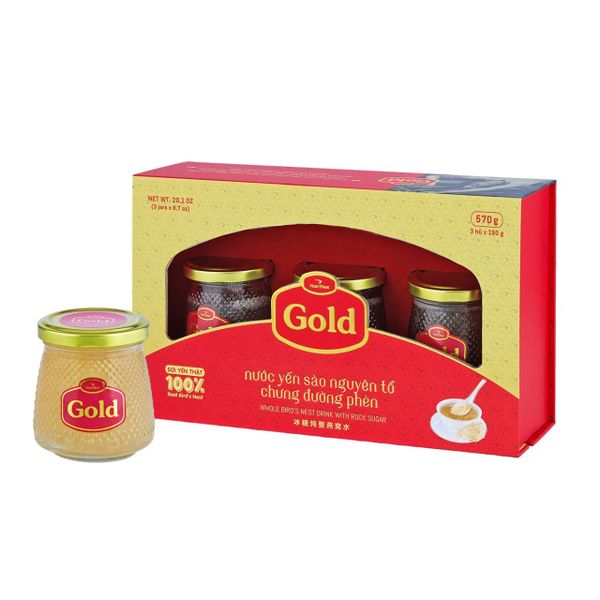  冰糖炖原盏燕窝水 – NUTRINEST - GOLD – 3罐礼盒 *190克 