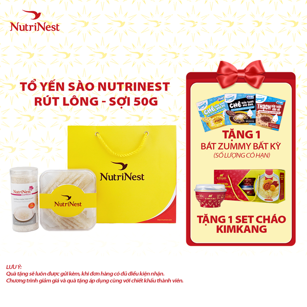  Combo Tổ Yến Sào NutriNest rút lông - Sợi 50g - Không hộp 