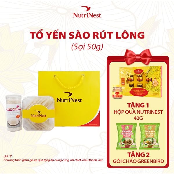  Combo Tổ Yến Sào NutriNest rút lông - Sợi 50g - Không hộp 