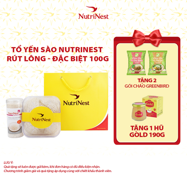  Combo Tổ Yến Sào NutriNest rút lông - Đặc biệt 100g - Không hộp 