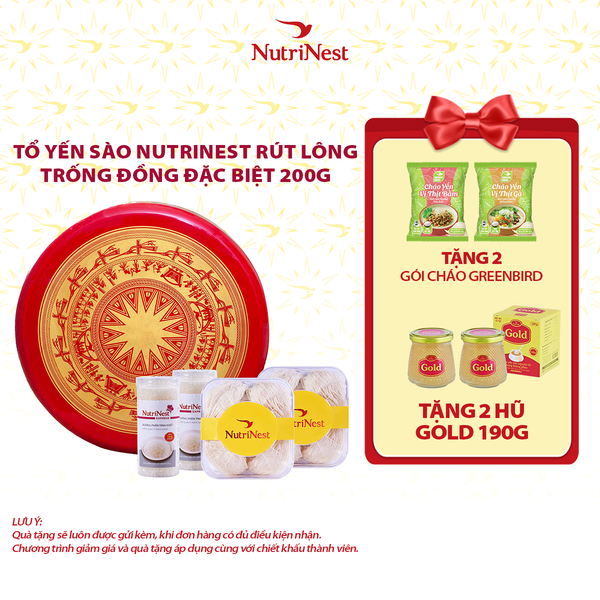  Tổ Yến Sào NutriNest rút lông – Trống đồng đặc biệt 200g 