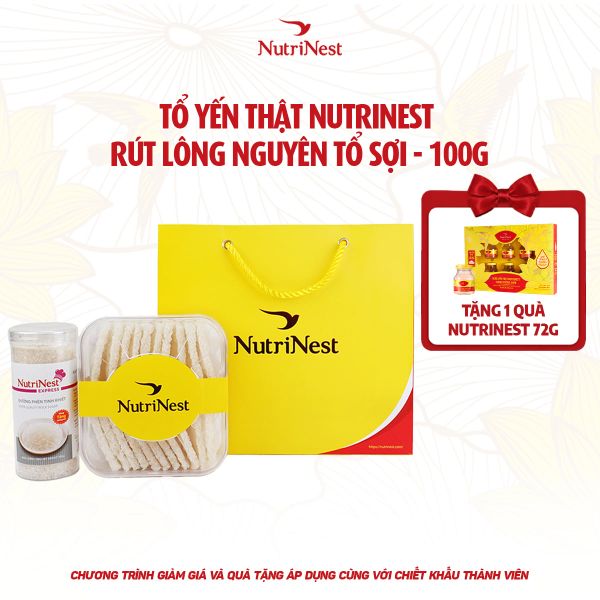  Combo Tổ Yến Sào NutriNest rút lông - Sợi 100g - Không hộp 