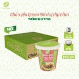  Thùng 16 Cháo yến Green Bird vị thịt bằm - Ly 55g 