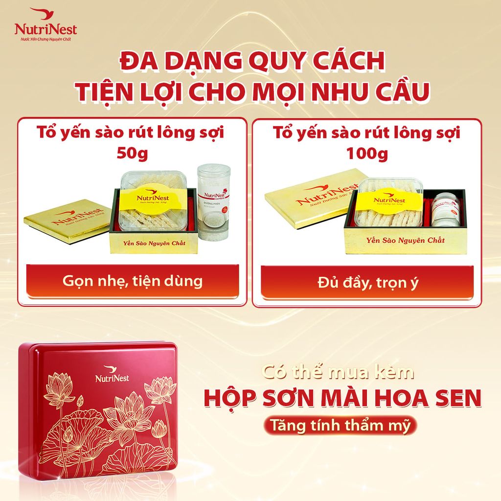 Tổ Yến Sào NutriNest rút lông - Sợi 50g