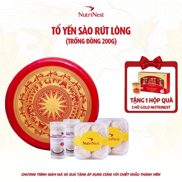  Tổ Yến Sào NutriNest rút lông - Trống đồng 200g 