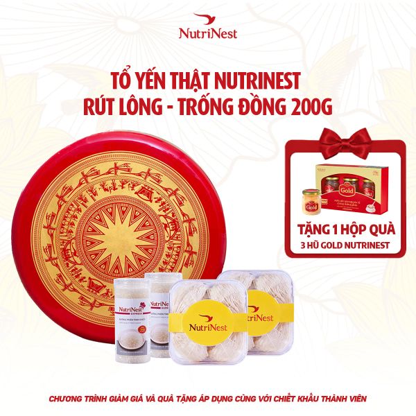  Tổ Yến Sào NutriNest rút lông - Trống đồng 200g 