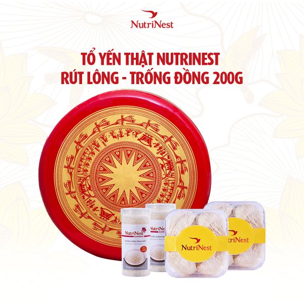  Tổ Yến Sào NutriNest rút lông - Trống đồng 200g 