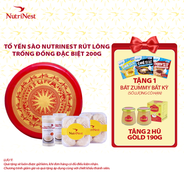  Tổ Yến Sào NutriNest rút lông – Trống đồng đặc biệt 200g 