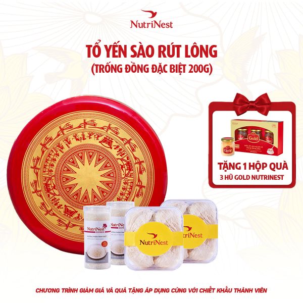  Tổ Yến Sào NutriNest rút lông – Trống đồng đặc biệt 200g 