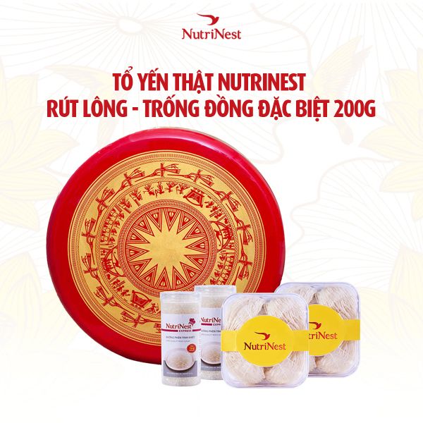  Tổ Yến Sào NutriNest rút lông – Trống đồng đặc biệt 200g 