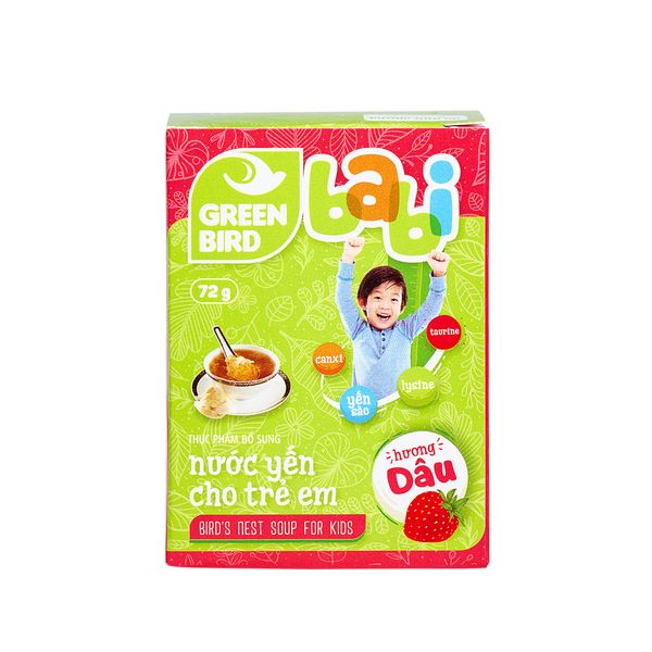  Dietary Supplement Bird’s Nest Drink For Kids With Strawberry Flavor Green Bird Babi - Jar 72 g 