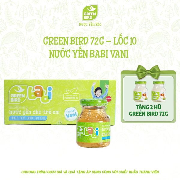  Green Bird Babi vani 72g - Lốc 10 
