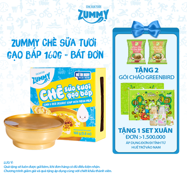  Zummy Chè sữa tươi gạo bắp 160g 