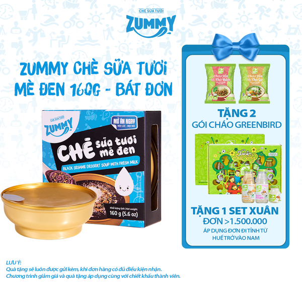  Zummy Chè sữa tươi mè đen 160g 