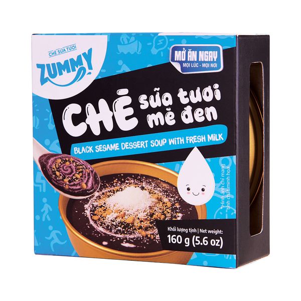  BLACK SESAME DESSERT WITH FRESH MILK 