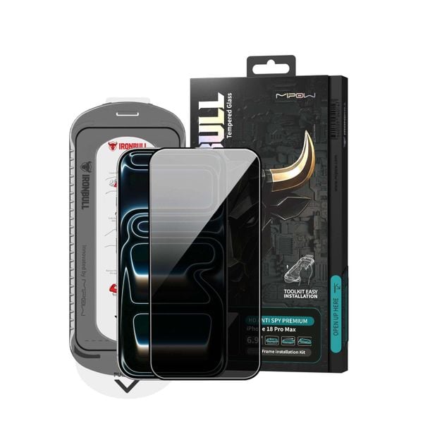 MIPOW IRONBULL HD Anti-Spy Silk iPhone 18 Series (Chống nhìn trộm)