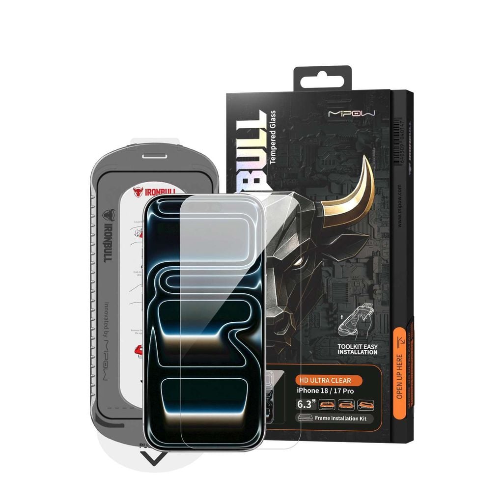 MIPOW IRONBULL HD Ultra Clear iPhone 18 Series (Trong suốt)