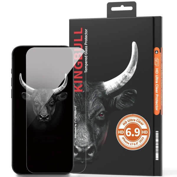 Mipow Dán cường lực Kingbull HD Ultra Clear iPhone 17 Series (Trong suốt)