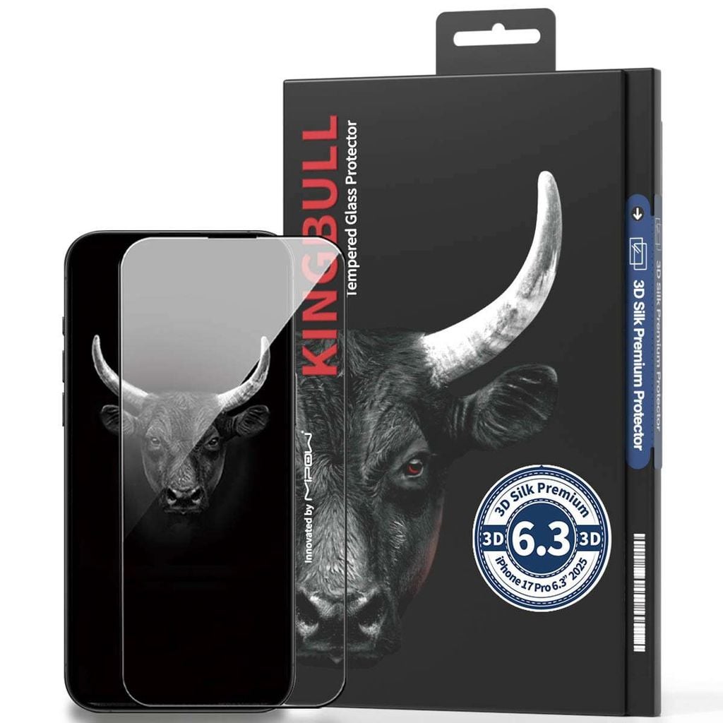 Mipow Dán cường lực Kingbull 3D Silk Premium iPhone 17 Series (Trong suốt)