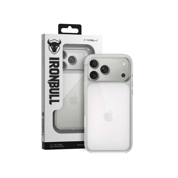 MIPOW IRONBULL Tempered Glass Ốp Lưng Magsafe iPhone 18 Series (Transparent)