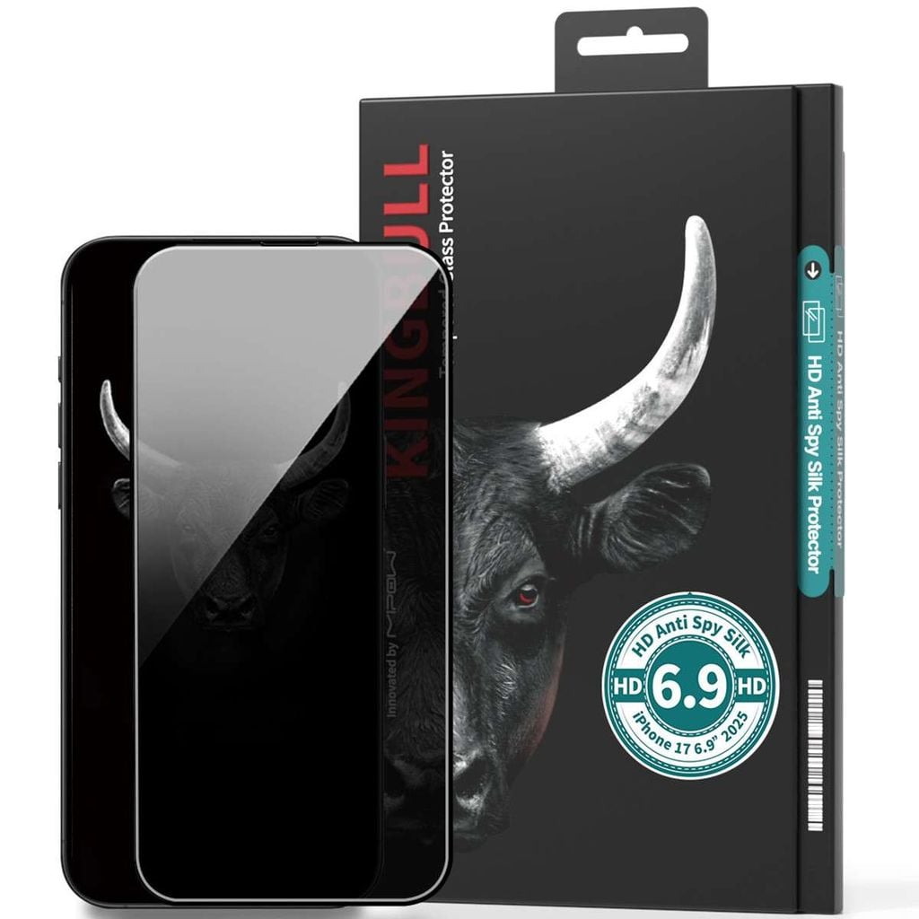 Mipow Dán cường lực Kingbull HD Anti- Spy Silk Premium iPhone 17 Series (Chống nhìn trộm)