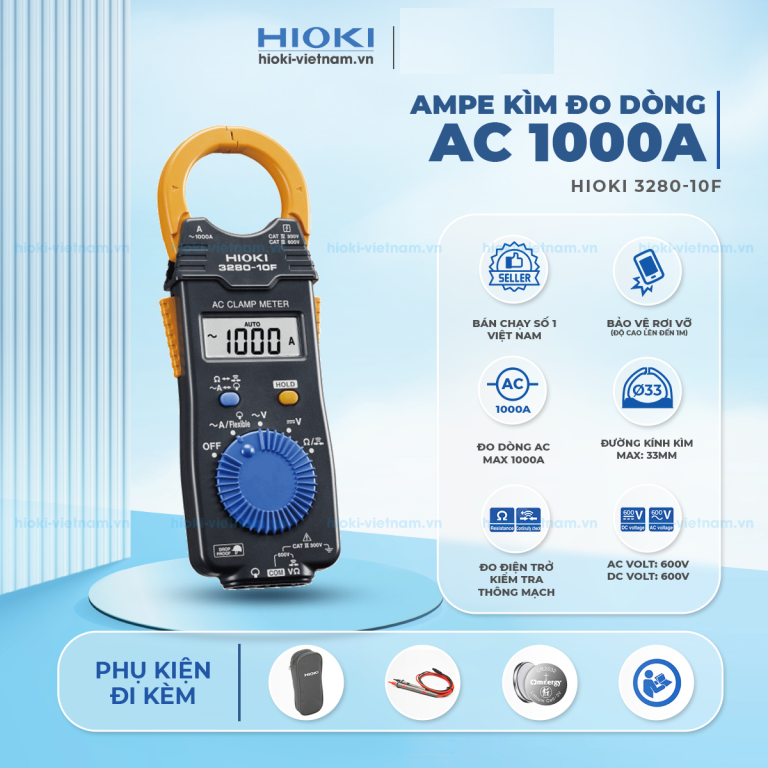 Ampe Kìm Đo Dòng AC 1000A Hioki 3280-10F