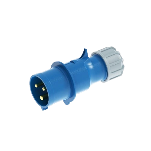 Phích cắm loại di động có kẹp giữ dây 3 cực, 16A, IP44 mã MPN2-013