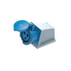 Ổ cắm cố định bắt trên tường 3 cực, 16A, IP44 mã MPN2-113