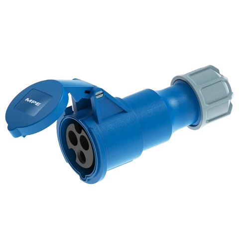 Ổ cắm di động có kẹp giữ dây 3 cực, 16A, IP44 mã MPN2-213