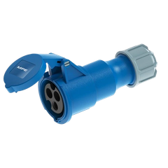 Ổ cắm di động có kẹp giữ dây 3 cực, 16A, IP44 mã MPN2-213